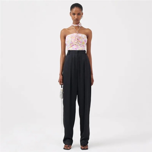 Magda butrym Jennie blackpink flower pink halter top size small - Picture 5 of 16